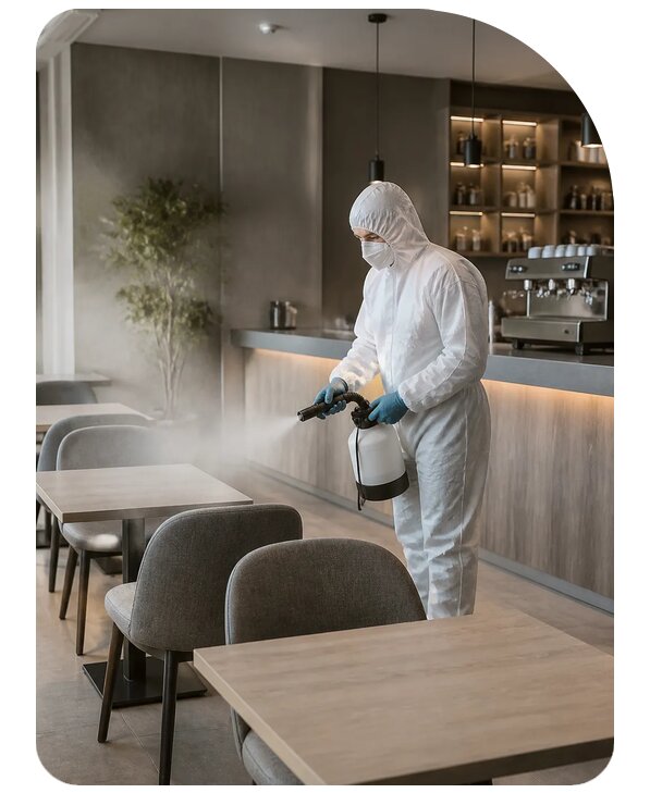 Дезинфекция кафе в Балакове под ключ от 5089 р. | Сенат-Блк
