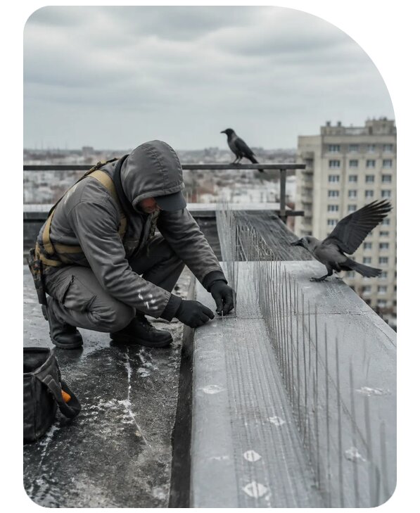Защита от ворон под ключ в Балакове по цене от 5089 р. | Сенат-Блк